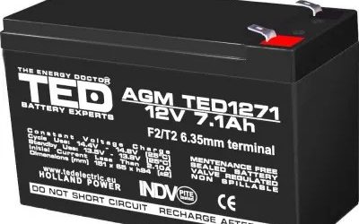 Articole 3 Acumulator VRLA 12V 7.1Ah TED003225 – Fiabilitate și Performanță