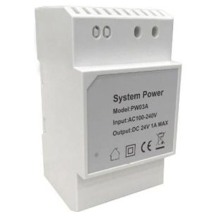 Alimentator pentru videointerfon Safer cu montaj in sina DIN PW03