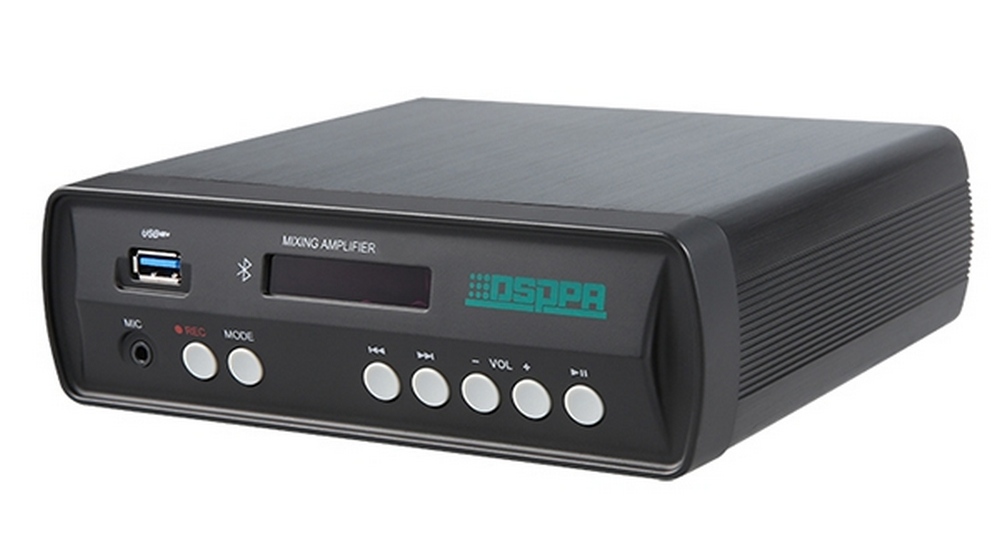 Amplificator cu mixer 2 x 30W, cu BT, SD, USB, 1 AUX, 1 MIC, 4-16 Ohmi, DSPPA MINI60. Fiabilitate si performanță 1 Amplificator cu mixer 2 x 30W