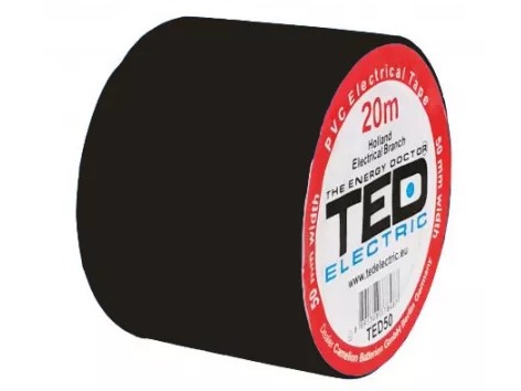 Banda izolatoare PVC, 20m x 50mm, pentru protectia si izolarea cablurilor, negru, TED TED004901. Fiabilitate si performanță 1 Banda izolatoare PVC