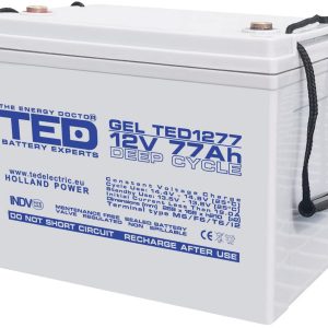 Baterie cu GEL 12V 77 AH TED Deep Cycle TED003409