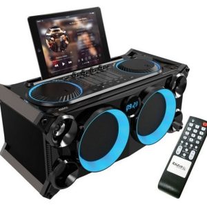 Boxa portabila Karaoke 120W BT/FM/USB/SD cu suport pt tableta
