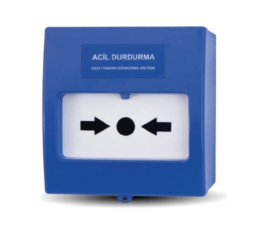 Buton de incendiu conventional resetabil, 5-30VDC, Contact NC/NO, IP30, albastru, TEKNIM TFB-3165B. Fiabilitate si performanță 1 Buton de incendiu conventional resetabil