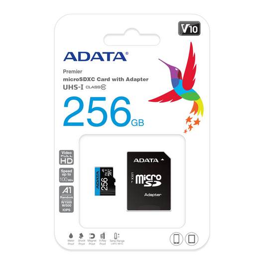 CARD MicroSD ADATA 256GB Clasa 10 AUSDX256GUICL10A1-RA1. Fiabilitate si performanță 1 CARD MicroSD ADATA 256GB Clasa 10 AUSDX256GUICL10A1-RA1. Fiabilitate si performanță – ofertă, preț și specificații