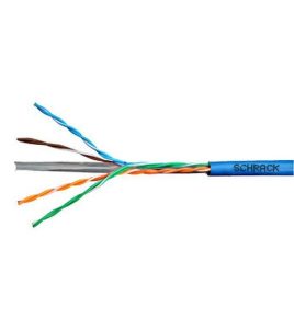 Cablu U/UTP Cat.6, 4x2xAWG23/1, 300MHz, PVC, Eca, albastru, lungime 305m SCHRACK. Fiabilitate si performanță