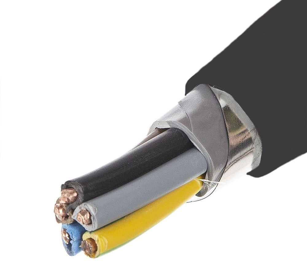 Cablu electric, cupru unifilar clasa de flexibilitate 1, izolatie de PVC, armatura din banda de otel, CYABY5X10. Fiabilitate si performanță 1 Cablu electric