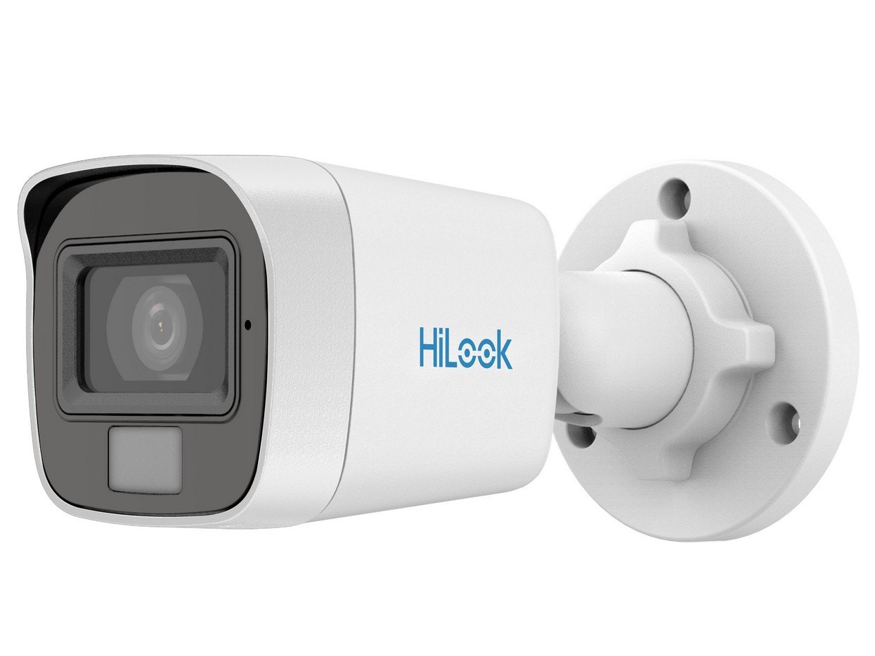 Camera de supraveghere pentru exterior, Hikvision HiLook THC-B129-LPS, HDTVI, Color Vu, 2MP, 2.8mm, lumina duala 20m, microfon, IP66. Fiabilitate si performanță 1 Camera de supraveghere pentru exterior