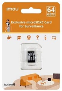 Card MicroSD, 64GB, Clasa 10, citire 95 Mbps, scriere 38 Mbps, IMOU, MICROSD64-IMOU. Fiabilitate si performanță