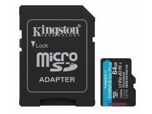 Card microSD 64GB Kingston SDCG4 - Performanță și Fiabilitate 1 Card microSD 64GB, citire 200 Mb/s, scriere 100Mb/s, Kingston SDCG4/64GB. Fiabilitate si performanță