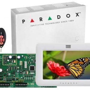 Centrala de alarma antiefractie wireless Paradox MG5050 cu telecomanda REM2 si tastatura TM50
