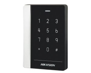 Cititor de carduri, tastatura, RFID 125 KHz, 12 VDC, IP64, RS-485, Wiegand, Hikvision, DS-K1102AEK. Fiabilitate si performanță