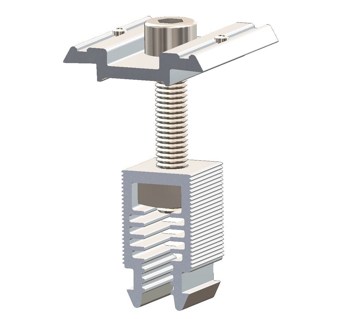 Clema de mijloc pentru fixarea panourilor solare, prindere cu clips, Aerocompact CLM10. Fiabilitate si performanță 1 Clema de mijloc pentru fixarea panourilor solare