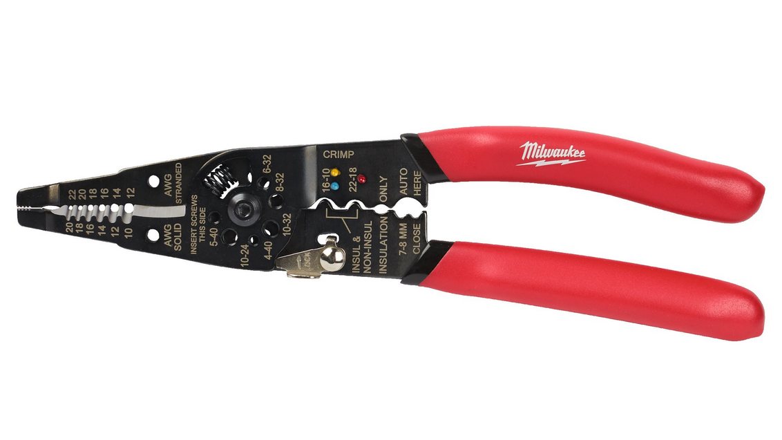 Cleste multifunctional dezizolare si sertizare Milwaukee, diametre 0.75-6mm, taietor de bolturi M2.5- M5, 4932493816. Fiabilitate si performanță 1 Cleste multifunctional dezizolare si sertizare Milwaukee