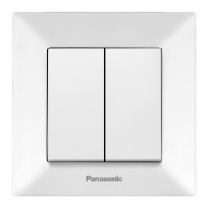 Comutator simplu alb cu 2 butoane