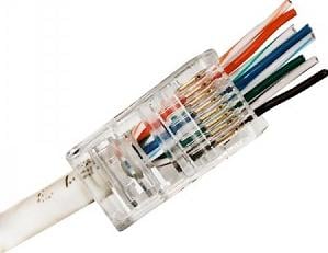 Conector neecranat Pass Through RJ45 CAT 6E