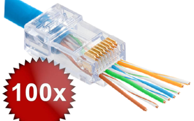 Articole 11 Conector neecranat Pass Through RJ45, CAT 6E – Fiabilitate și Performanță