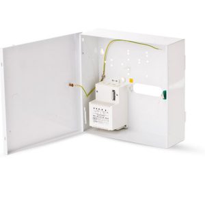 Cutie din metal cu transformator compatibila cu sisteme de alarma Eldes ESIM 252/264/364/384