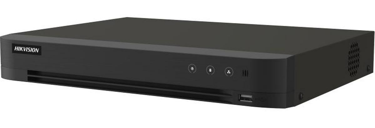 DVR 16 canale Hikvision iDS-7216HQHI-M2/XT, 1080p Lite, AcuSense, Audio prin coaxial HDTVI, 2x SATA max. 12 TB. Fiabilitate si performanță 1 DVR 16 canale Hikvision iDS-7216HQHI-M2/XT