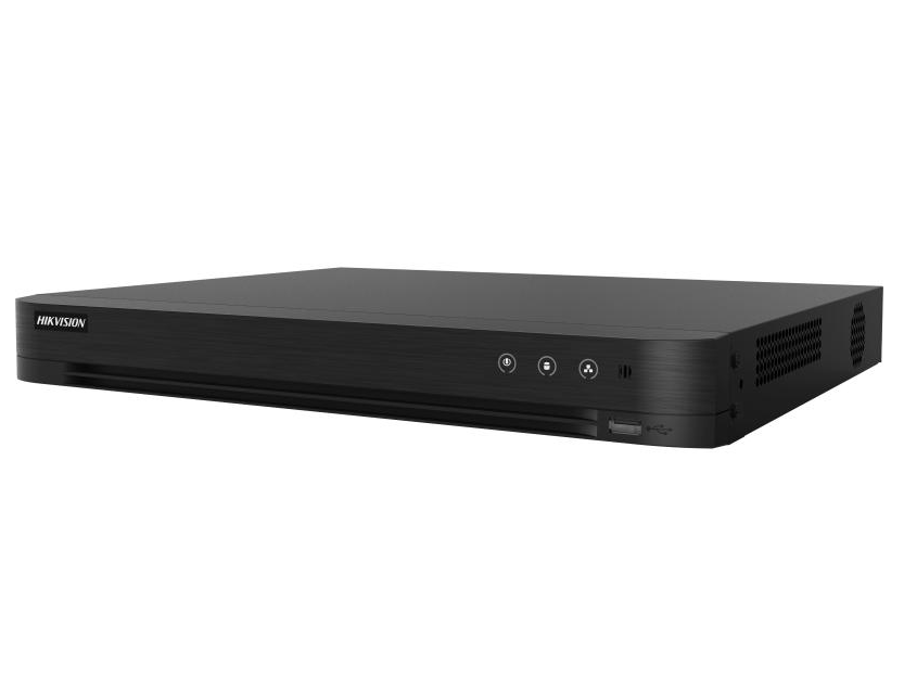 DVR 8 canale, 8 MP 4K, AcuSense, Audio prin coaxial, 2x port SATA, alarma, Hikvision iDS-7208HTHI-M2/S(C)/4A+8/4ALM. Fiabilitate si performanță 1 DVR 8 canale