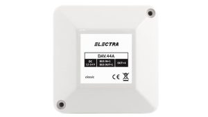 Doza derivatie audio-video, Electra DAV.44A, 4 iesiri, conectori cu surub, ABS, montaj suprafata, 100x 100x 40mm, alb. Fiabilitate si performanță