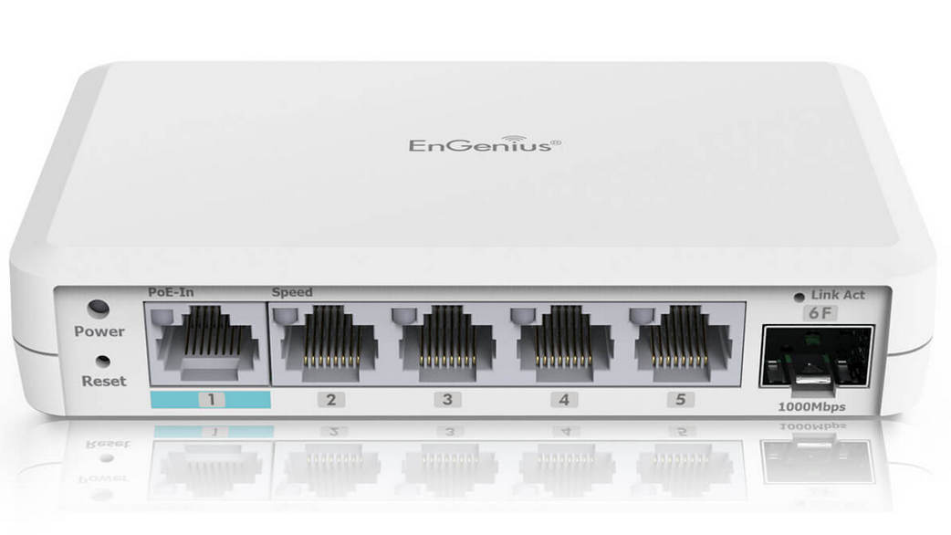 Extender PoE, 4 porturi GE, 1 port SFP, cu management, EnGenius EXT1106. Fiabilitate si performanță 1 Extender PoE