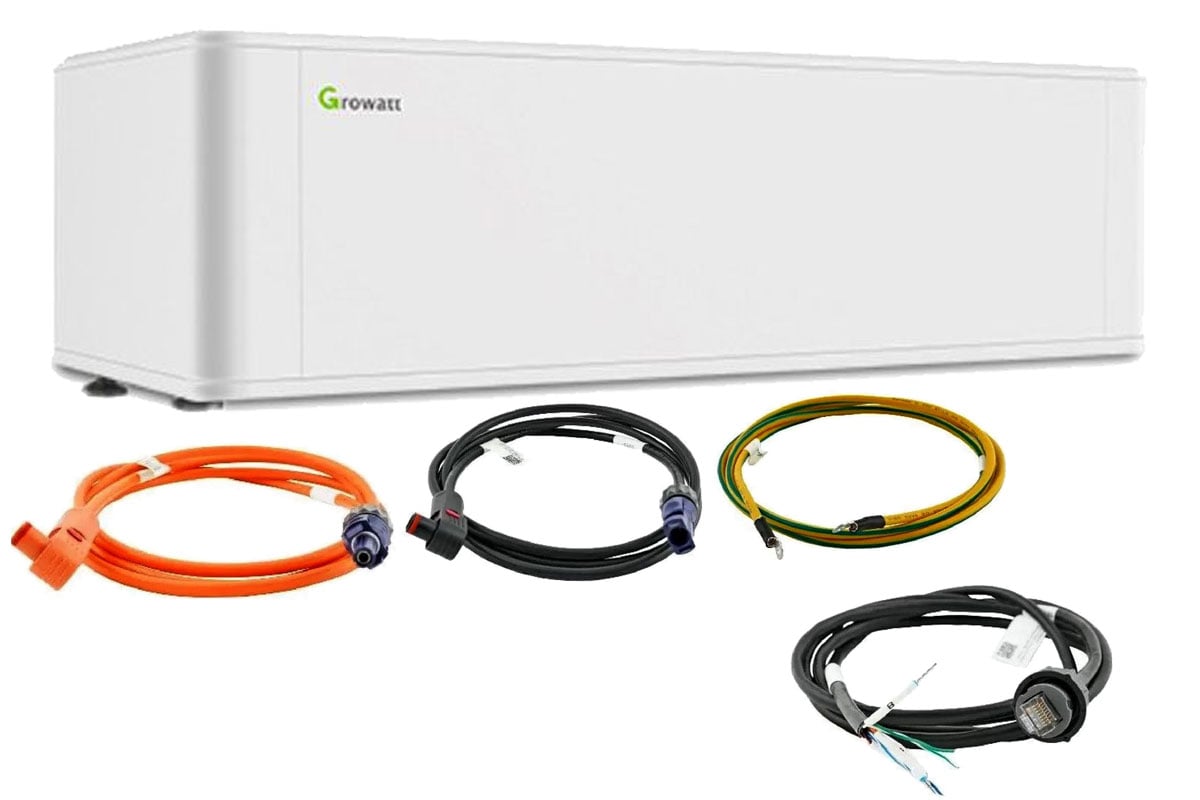 KIT Baterie Growatt LiFePo4 2.56kWh si Cabluri, ACC.5.12KW+Cabluri. Fiabilitate si performanță 1 KIT Baterie Growatt LiFePo4 2.56kWh si Cabluri