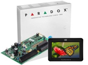 KIT centrala de alarma antiefractie Paradox SP7000 - Fiabilitate și Performanță 1 KIT centrala de alarma antiefractie Paradox SP7000 cu cutie, transformator si tastatura cu touch screen SP7000+TM50+CUTIE. Fiabilitate si performanță