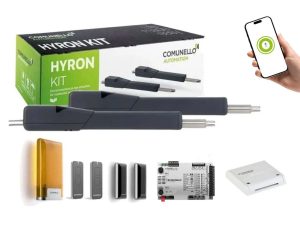 Kit Automatizare Comunello HYRON 220 - Performanță și Fiabilitate 1 Kit automatizare batanta Comunello HYRON 220, 2x2.5m, 2x220kg, 24V, cu unitate de control AC-950 LOCK 24, HYRON22024AC950. Fiabilitate si performanță
