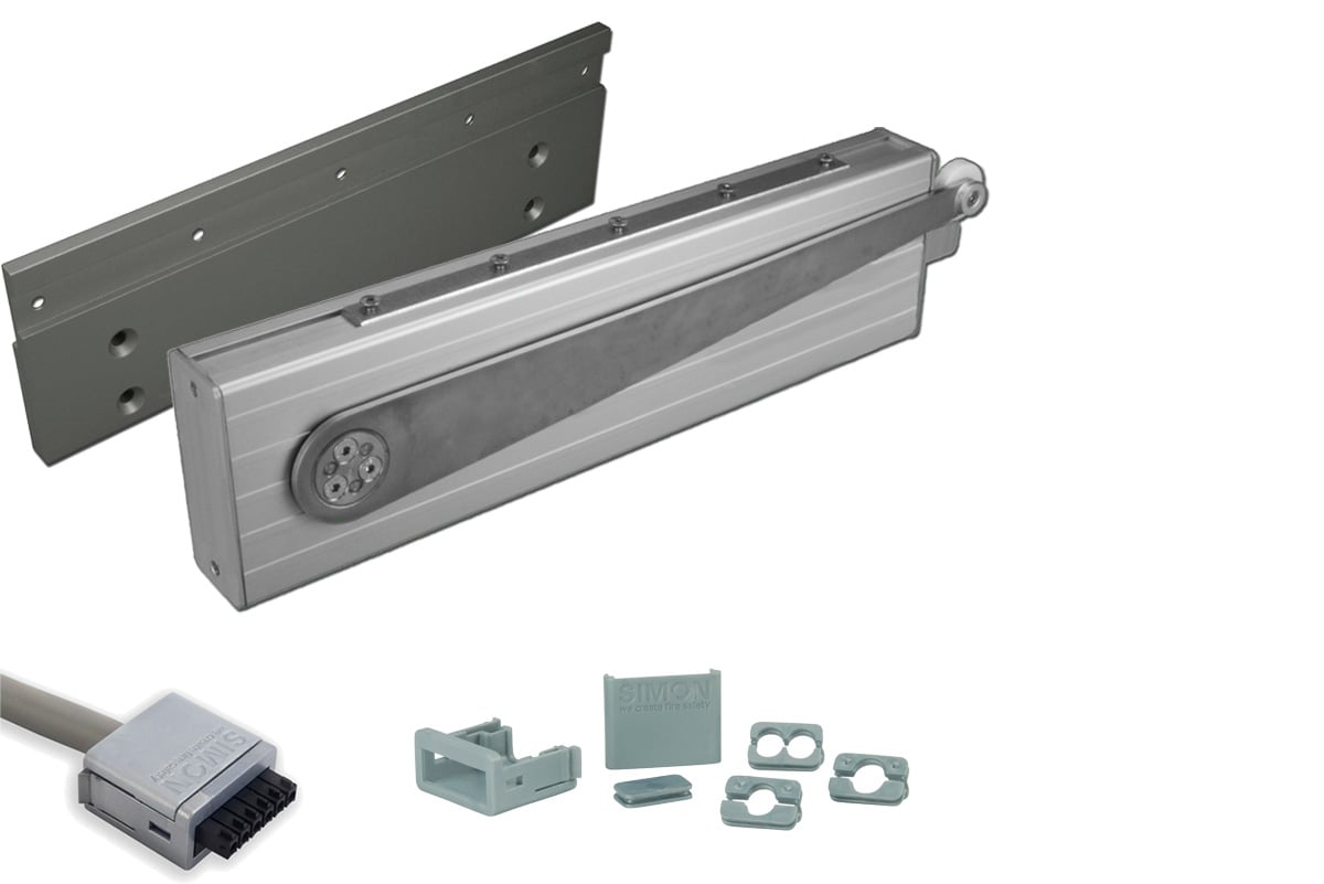 Kit automatizare desfumare pentru usi, suport, cablu si conectori pentru motor, SIMON-RWA-300N-kit. Fiabilitate si performanță 1 Kit automatizare desfumare pentru usi