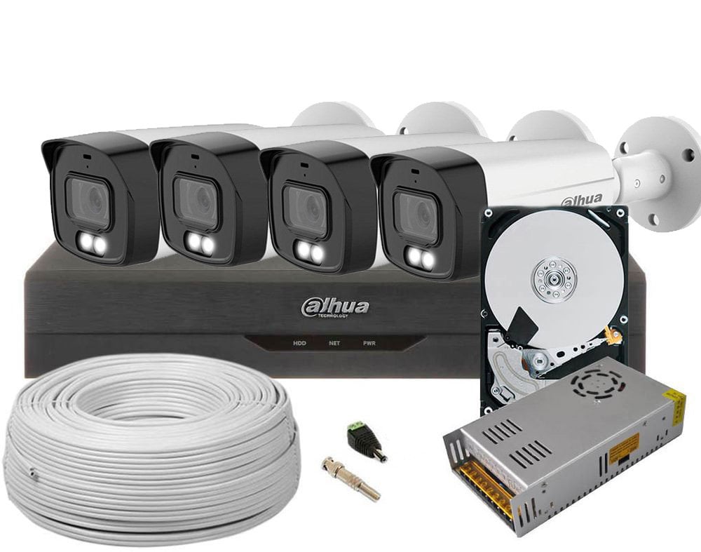 Kit camere supraveghere exterior profesionale, 4 camere, 5MP, Smart Dual Illuminators 40m, Microfon, 3.6mm, SAF-4X5MLEDACC-2TB. Fiabilitate si performanță – ofertă, preț și specificații
