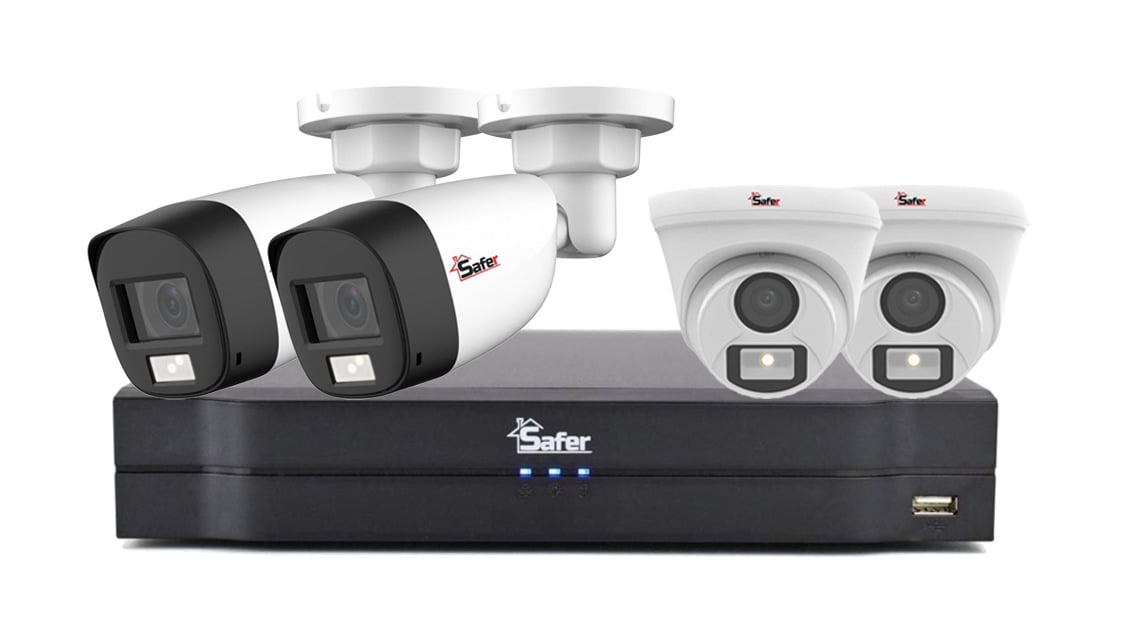Kit camere supraveghere profesionale, 4 camere, 5MP, lentila 2.8mm, Iluminare duala, DVR 4 canale, Safer, KITSAF4X-5MP2028UMX. Fiabilitate si performanță 1 Kit camere supraveghere profesionale