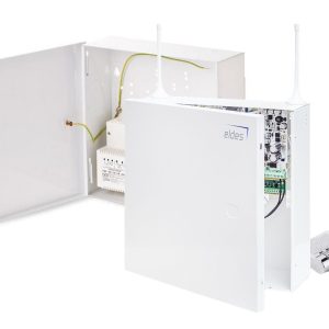 Kit centrala alarma hibrida wireless/cablata Eldes GSM/GPRS cu cutie metalica si transformator