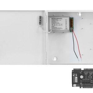 Kit centrala de control acces si de pontaj 4 usi TCP/IP si cutie metalica