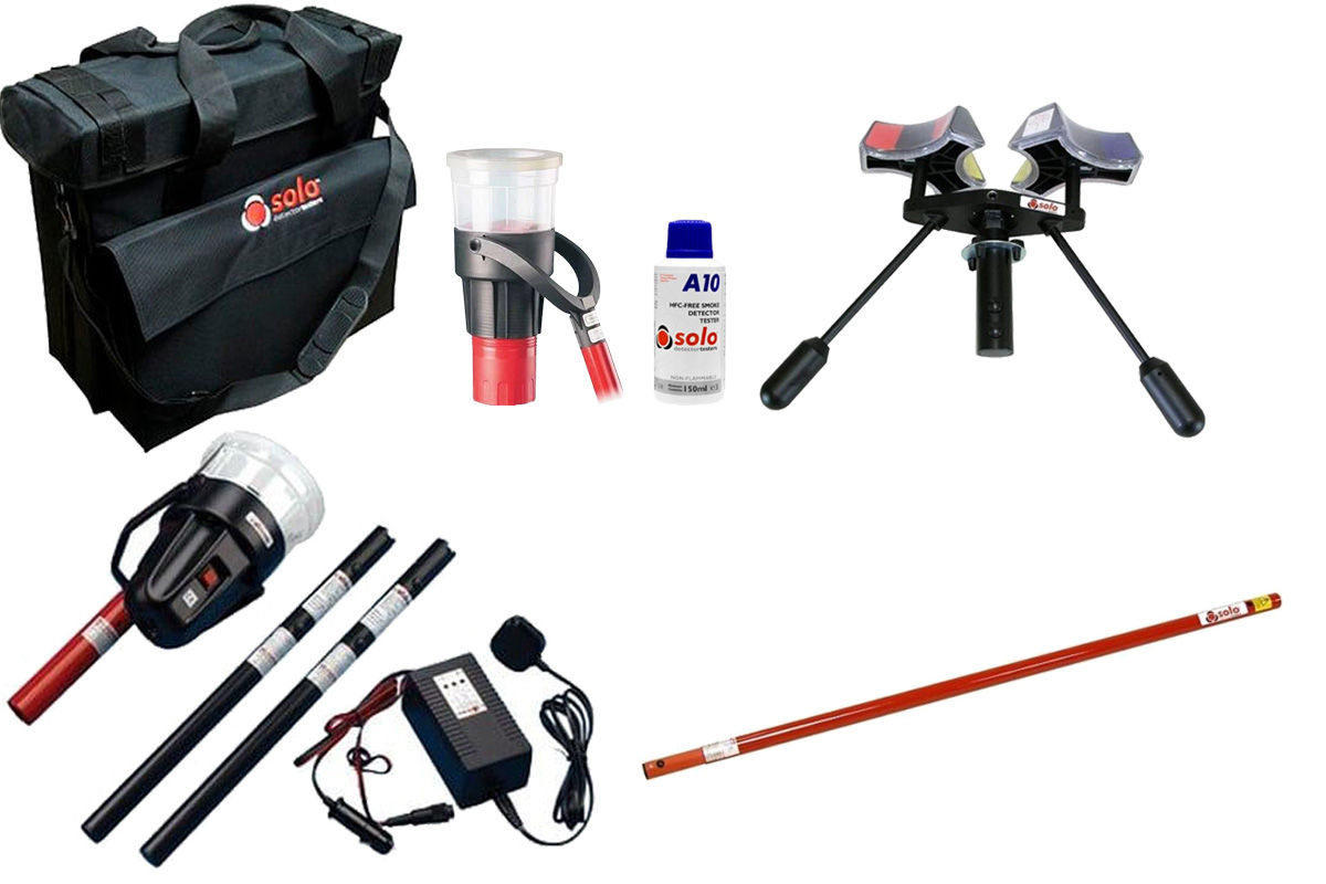 Kit complet pentru testarea detectorilor de temperatura, cu geanta, spray aerosol, dispenser, KIT SOLO 822-001. Fiabilitate si performanță 1 Kit complet pentru testarea detectorilor de temperatura