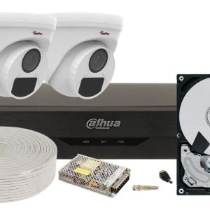 Kit complet supraveghere interior 2 camere Full HD
