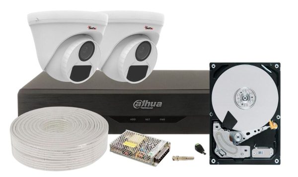Kit complet supraveghere interior 2 camere Full HD