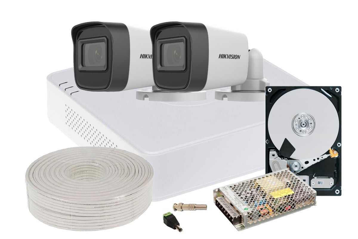 Kit complet supraveghere video, 2 Camere 2 MP FULL HD, IR 30 m, HDD 1TB, DVR 4 canale FULL HD, SAF-2XFHDIR40ACC-1TB. Fiabilitate si performanță 1 Kit complet supraveghere video