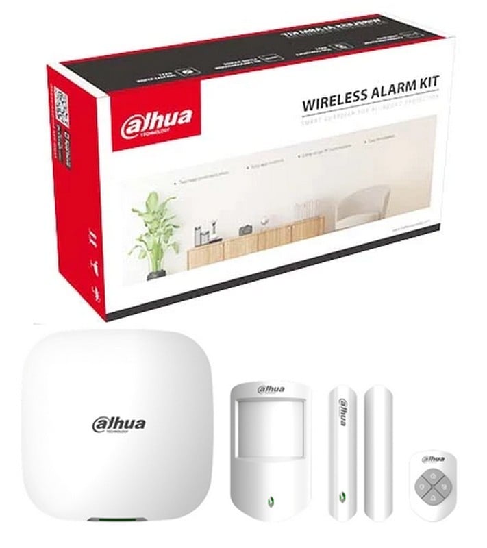 Kit de alarma wireless Dahua, 2X SIM, Wi-Fi/LAN/4G, frecventa 868MHz, detector PIR, ARC3800H-03-FW2(868). Fiabilitate si performanță 1 Kit de alarma wireless Dahua