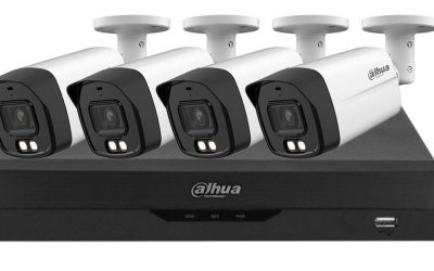 Kit de supraveghere Dahua 4 camere 5MP cu Microfon și DVR 8MP
