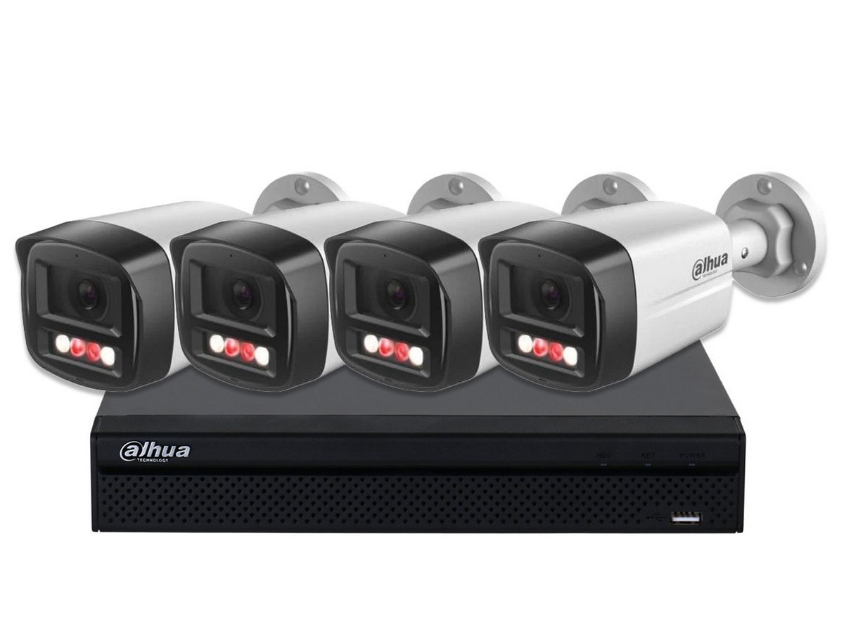 Kit de supraveghere Dahua PoE, 4 camere IP de exterior 4MP 2K, Iluminare Duala 30m, NVR 4 canale 12 MP, DHI-4X1439TL1IL. Fiabilitate si performanță 1 Kit de supraveghere Dahua PoE