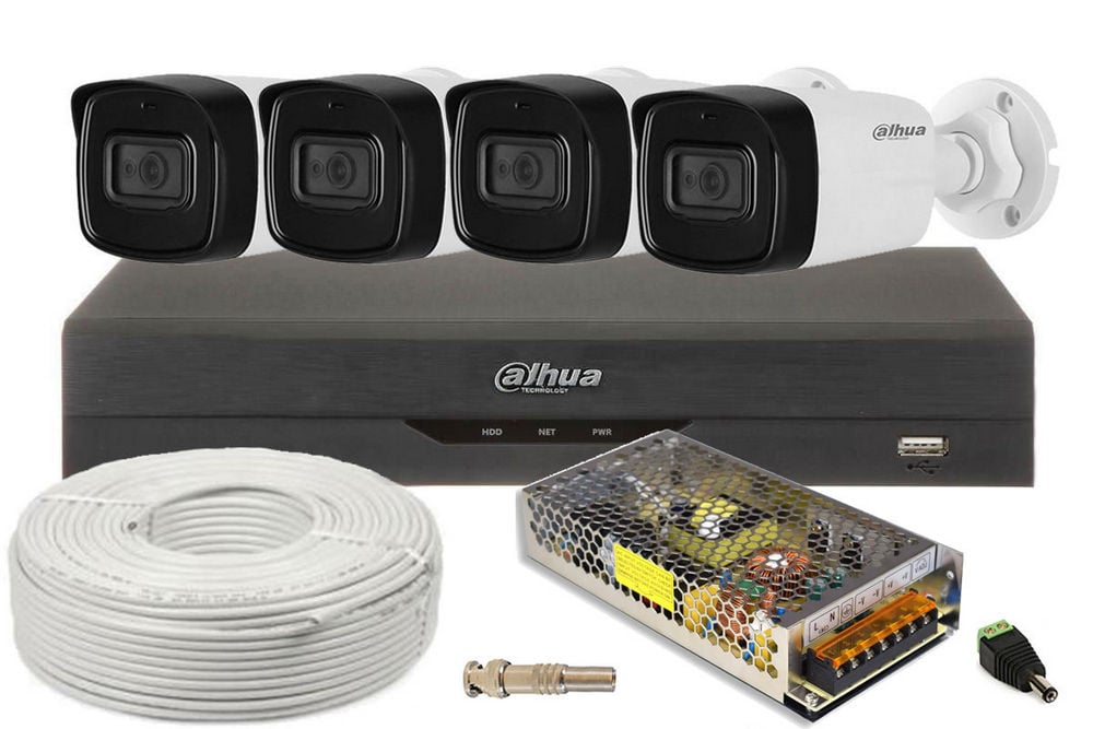 Kit de supraveghere cu accesorii, 4 camere de exterior 4K - 8Mp, IR 80 metri, KIT8MP4IR80-1. Fiabilitate si performanță 1 Kit de supraveghere cu accesorii