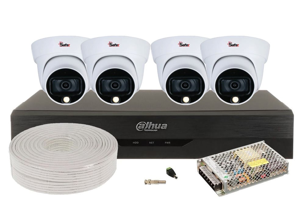 Kit de supraveghere pentru interior, 4 camere Dome, Starlight, 5MP, DVR, 4 canale, Functii AI, Accesorii incluse, Dahua KITINT-4X-5MP28I20-ACC. Fiabilitate si performanță 1 Kit de supraveghere pentru interior