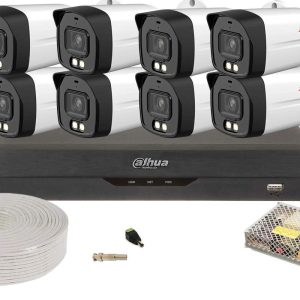 Kit de supraveghere video 8 camere exterior 2MP Full HD