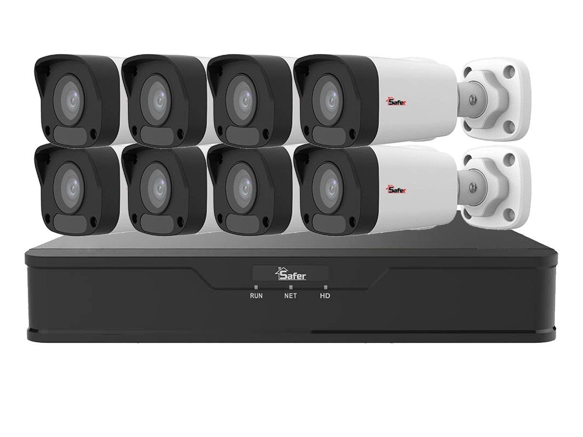 Kit de supraveghere video IP de exterior, 8 camere 2 MP, IR 30 m, NVR 8 canale, Safer, KITIP-8X-2MP2830. Fiabilitate si performanță 1 Kit de supraveghere video IP de exterior