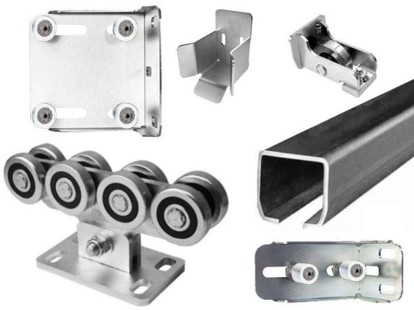 Kit feronerie poarta autoportanta 500Kg cu console superioare suplimentare