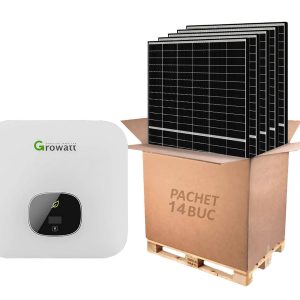 Kit invertor On-Grid monofazat 6kW si 14 panouri fotovoltaice