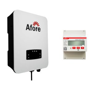 Kit invertor On-Grid trifazat 10kW si contor energie 50kWA