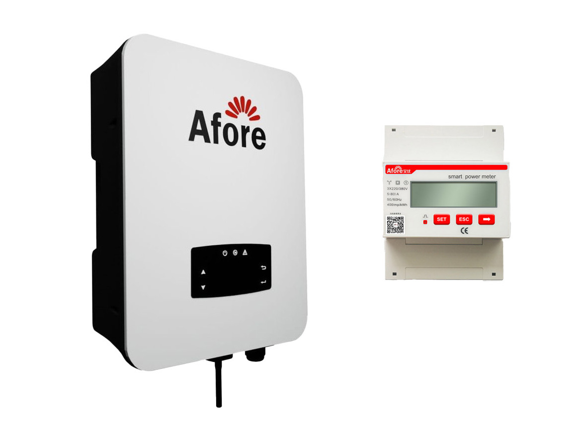 Kit invertor On-Grid trifazat 8kW si contor de energie 50kWA, Afore BNT008KTL+SMART. Fiabilitate si performanță 1 Kit invertor On-Grid trifazat 8kW si contor de energie 50kWA