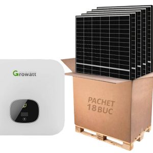 Kit invertor hibrid trifazat 8kW si 18 panouri fotovoltaice, Growatt KIT-MODd8000TL3-XH-panou. Fiabilitate si performanță – ofertă, preț și specificații