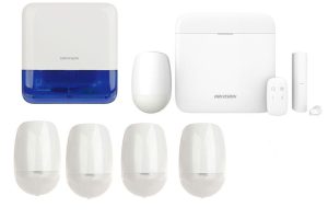 Kit sistem de alarma Tri-X Wireless AX Pro - Hikvision 1 Kit sistem de alarma Tri-X Wireless AX Pro, GSM, 32 de utilizatori, 16 zone, 5 senzori, o sirena de exterior, KITAXPRO64+4SZR+SIR Hikvision. Fiabilitate si performanță